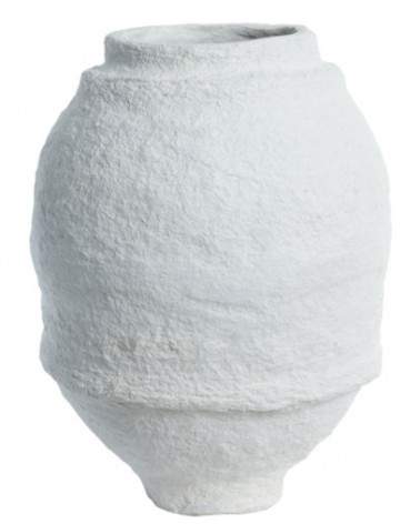 Váza Karota papermache bílá Ø 45 x 60 cm