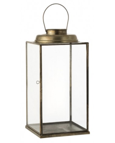Lucerna Iron kov /sklo bronzová 48 cm