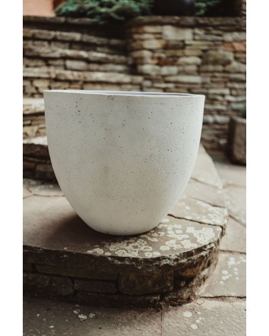 Květináč Koko Low Antique White 42 x 42 x 36 cm