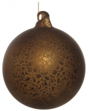 Ozdoba skleněná starožitně hnědá 10 cm
